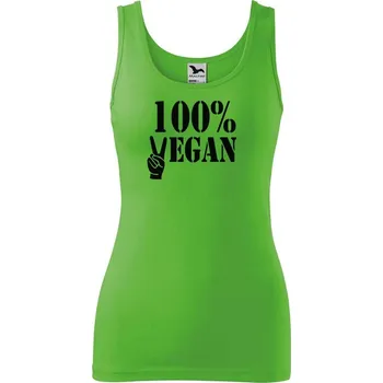 DOBRÝ TRIKO Dámské tílko s potiskem 100% vegan Velikost: M, Barva: Apple green