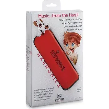 Foukací harmonika Harmonika diatonická Suzuki AW-1 Airwave Červená