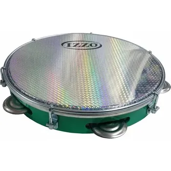 Tamburína Tamburína Izzo 3439VD Pandeiro 10&quot; ABS Metal Verde