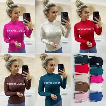 Dámský svetr Elegantní rolák MÍŠA Velikost: UNI, Barva: Bílá