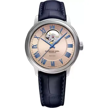 Hodinky Raymond Weil - 2227-STC-00808 - Men's Automatic Visible Balance Wheel Leather Watch