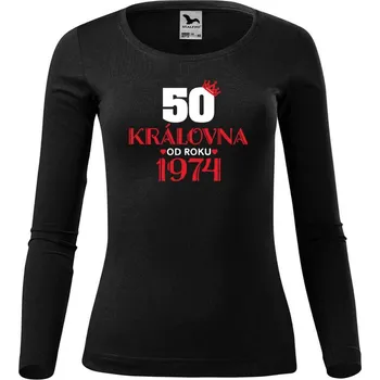 Dámské tričko DOBRÝ TRIKO Dámské bavlněné triko Královna od roku Velikost: XL, Barva: Černá