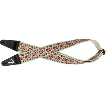 Kytarový popruh Řemen kytarový Fender Pasadena Wowen Strap Lattice Orange