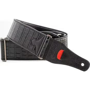 Kytarový popruh Řemen kytarový RightOn Alligator Black