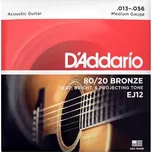 Struny kovové pro akustickou kytaru D'Addario EJ12 80/20 Bronze Medium 13/56