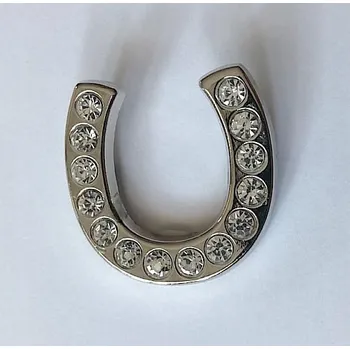 PODKOVA s zirkony odznak připínáček ozdoba na šroubky