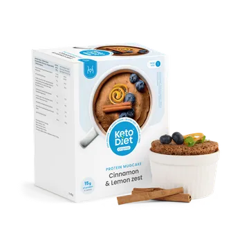 Keto dieta KetoDiet Proteinový mugcake – skořice & citronová kůra (7 porcí)