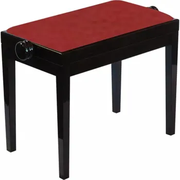 Stolička klavírní Discacciati 105R/41/27E černý lesk/červený vinyl