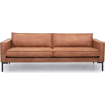 Pohovka Hnědá pohovka z imitace kůže 216 cm Rate - Scandic ID_1213302