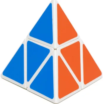 Hlavolam Pyraminx 2x2 ShengShou Bílá s nálepkami