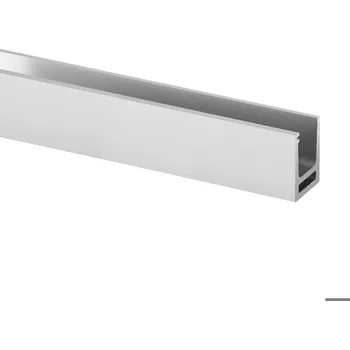 Zábradlí Easy Glass Hybrid, základní profil, horní montáž Easy Glass Hybrid, základní profil, horní montáž, délka 5000 mm, s předvrtanými otvory, hliník, surový