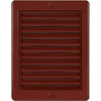 Větrací mřížka HACO Větrací mřížka s rámečkem a síťovinou VM 150x200 H plast, hnědá 0208