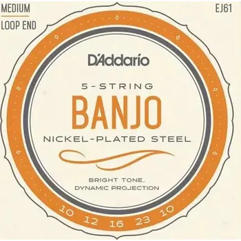 Struna pro kytaru a smyčcový nástroj Struny pro 5strunné banjo D'Addario EJ61 - 10/23
