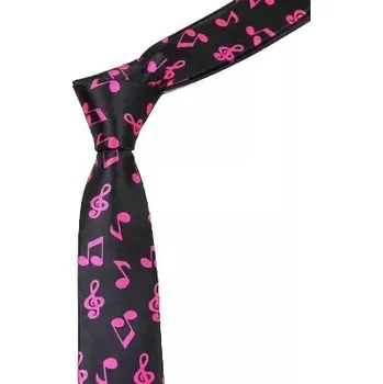 Pánské tričko Kravata Pecka KRP-001 černo-růžová