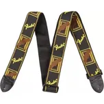 Řemen kytarový Fender Mono Strap BLK/YELLOW/BROWN