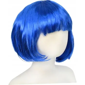 Karnevalová paruka Arpex paruka krátké vlasy modrá s ofinou
