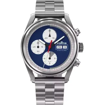 Hodinky Fortis - F2340010 - Stratoliner S-41 Blue Japan on Block Bracelet
