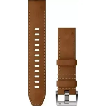 Řemínek na hodinky Garmin - 010-13225-08 - Náramek pro MARQ - QuickFit® 22, Leather/FKM hybrid strap, brown/black