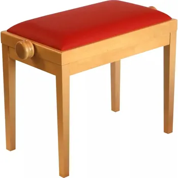 Stolička klavírní Discacciati 105R/50/27E buk mat/červený vinyl