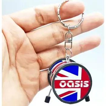 Přívěsek na klíče Music Legends PPT-BD003 Ludvig Oasis Bass Drum Union Jack Miniature