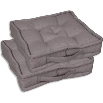 Podsedák GO-DE Textil Sada zahradních podsedáků Uni (polštářek, 2 kusy, šedohnědá)