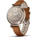 Garmin - 010-02839-02 - Lily 2 - Cream Gold / Tan Leather Band