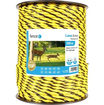 Ohradník Lano pro elektrický ohradník 6 mm, 200 m