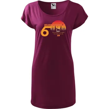 Dámské tričko DOBRÝ TRIKO Dámské tričko/šaty 60 let myslivost Velikost: M, Barva: Fuksiová