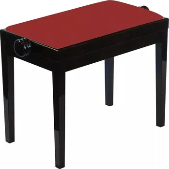 Stolička klavírní Discacciati 105R/40/27E černý mat/červený vinyl