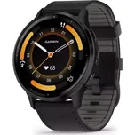 Garmin - 010-02784-52 - Venu® 3 Slate/Black, Black Leather band