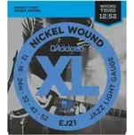 Struny pro elektrickou kytaru D'Addario EJ21 Nikckel Jazz Light 12/52