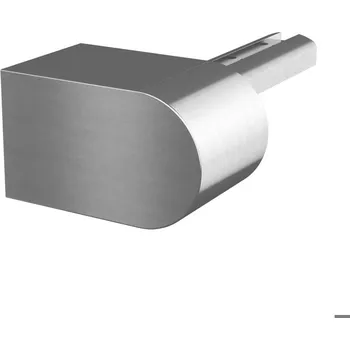 Příruba na stěnu, 90°, pro krycí lištu Příruba na stěnu, 90°, pro krycí lištu, O42,4 mm, vlevo a vpravo, hliník, kartáčovaný, eloxovaný