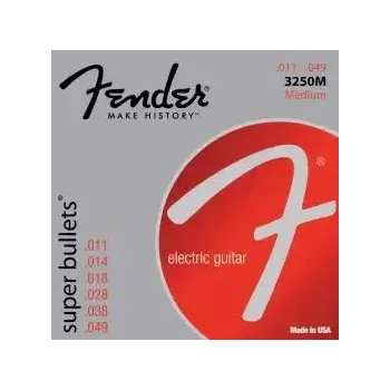 Struna pro kytaru a smyčcový nástroj Struny pro elektrickou kytaru Fender 3250M Nickel Plated Steel, Bullet End - 11-49