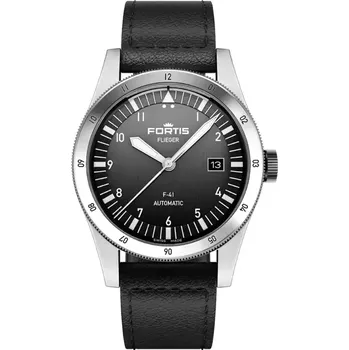 Hodinky Fortis - F4220018 - Flieger F-41 Black on Aviator Strap