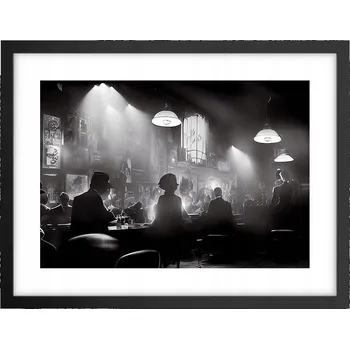 Obraz Obraz plakát v černém rámu do obýváku 40x30 bar foto plakáty na zeď