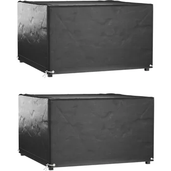 Krycí plachta Plachty na zahradní nábytek 2 ks s 8 očky 125x125x75 cm čtverec IM_3155342