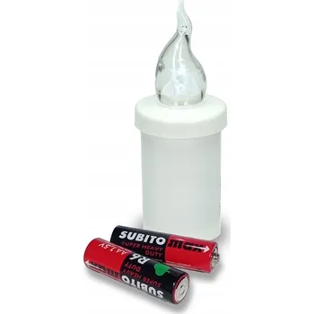 Svíčka SUBITO Elektrická LED vložka do krbu S5 Bílá