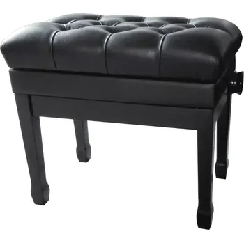 Stolička klavírní Pecka PPB-012 PE Beethovenka černý lesk/černý sedák prošívaný