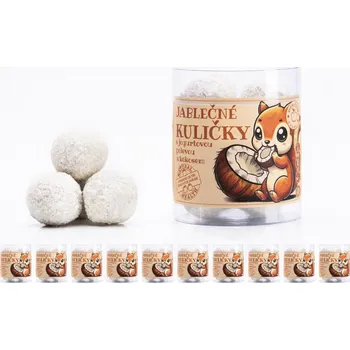 Sušené ovoce Jablečné kuličky s jogurtovou polevou a kokosem 10 + 1 ZDARMA 10 + 1 ZDARMA