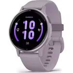 Garmin - 010-02862-13 - Vívoactive 5 - Hliníková eloxovaná luneta Metallic Orchid - Polymerové pouzdro Orchid - Silikonový řemínek