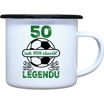 DOBRÝ TRIKO Plecháček s potiskem 50 let legenda fotbal Velikost plecháčku: 330 ml