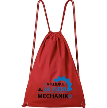 DOBRÝ TRIKO Bavlněný batoh Já jsem mechanik Barva: Červená