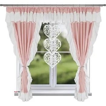 Fliying Dekorační sada Hevro bílá/růžová 400x160 cm