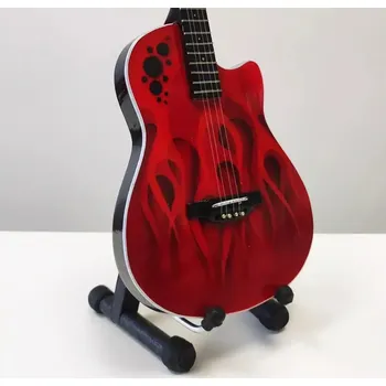 Elektrická kytara Miniatura kytary Music Legends PPT-MK048 Ovation Red Flame GCXT 2004