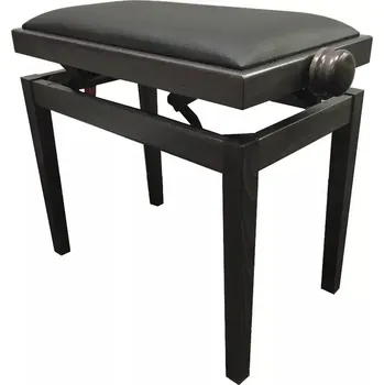 Stolička klavírní Discacciati 105R/134/30E dark walnut/černý vinyl