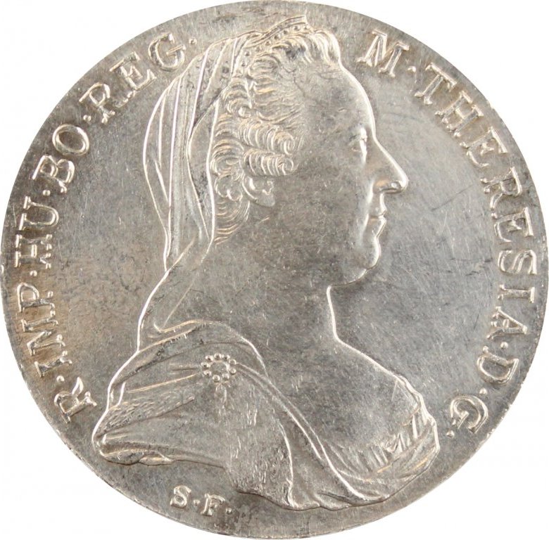 Tolar Marie Terezie 1780 – stříbrná investiční mince, novoražba