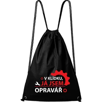Městský batoh DOBRÝ TRIKO Bavlněný batoh Jsem opravář Barva: Černá