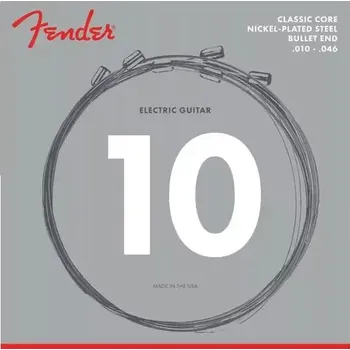 Struna pro kytaru a smyčcový nástroj Struny pro elektrickou kytaru Fender 3255R Nickel Plated Steel, Bullet End - 10-46