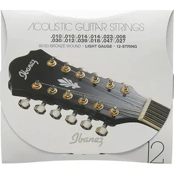 Struna pro kytaru a smyčcový nástroj Struny kovové pro 12strunnou kytaru Ibanez IACS12C - 10/47