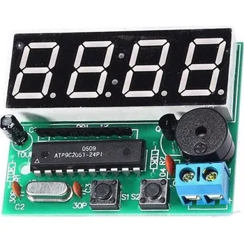 Elektronická stavebnice Digitální hodiny LED s STC11FC2, 4digit - STAVEBNICE